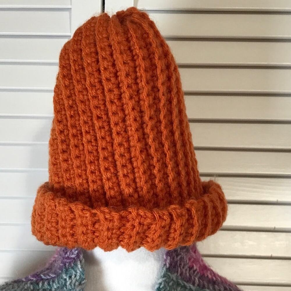 NWT Handmade Crocheted Multicolor Textured Beanie & Scarf 54” - Picture 2 of 4